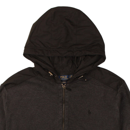 Mens UK Size L Polo Ralph Lauren Black Full Zip Hoodie