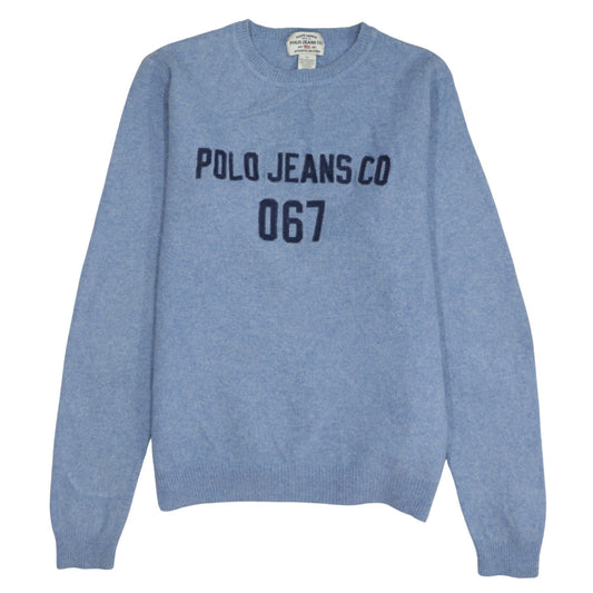 Mens UK Size XL Ralph Lauren Blue Pullover Jumper