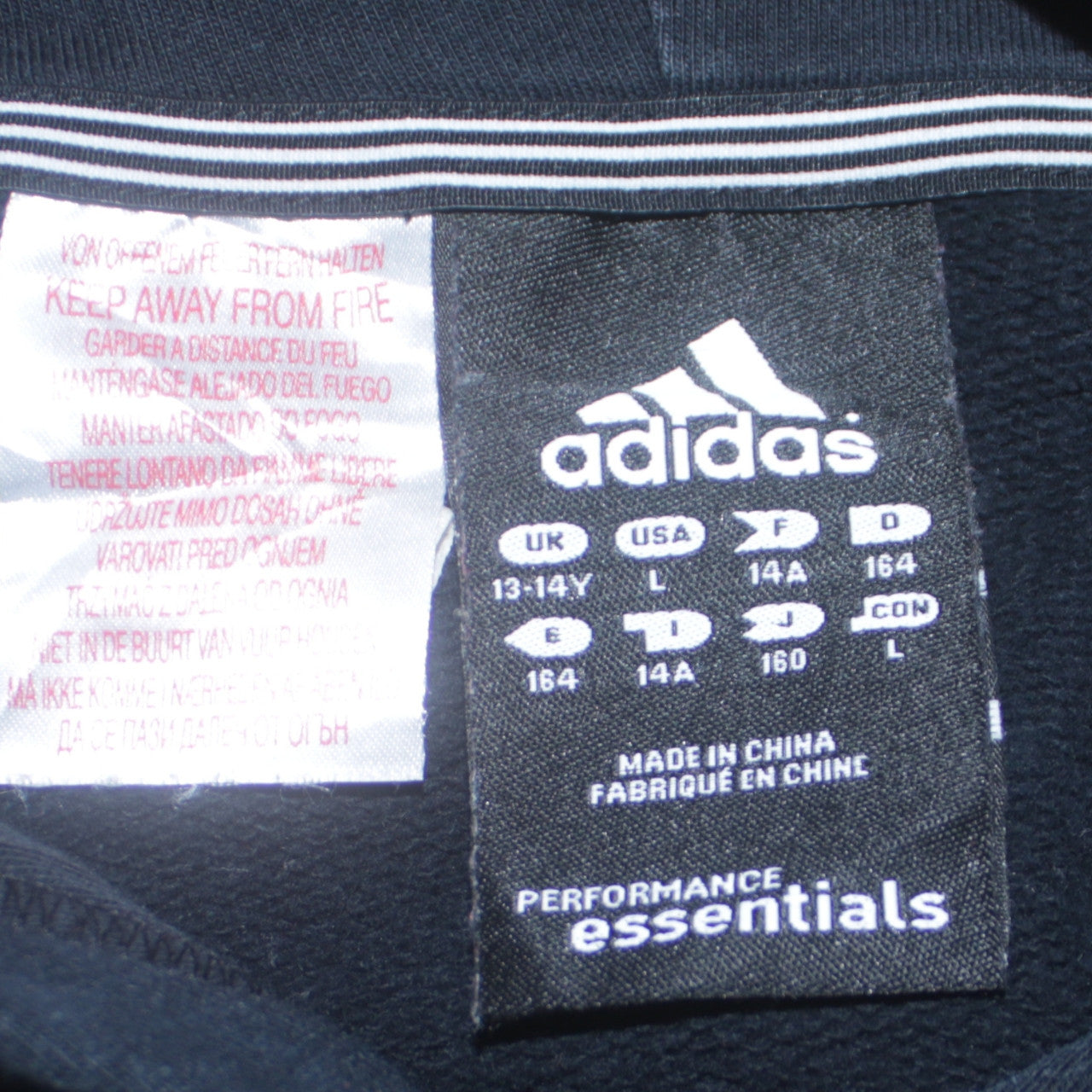 Boys UK Size 13-14 Years adidas Black Pullover Hoodie