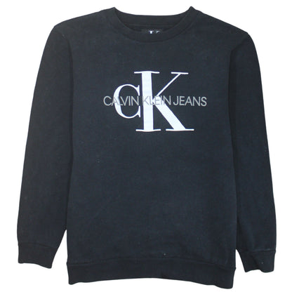 Mens UK Size S Calvin Klein Jeans Black Pullover Sweatshirt