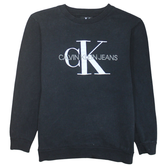 Mens UK Size S Calvin Klein Jeans Black Pullover Sweatshirt