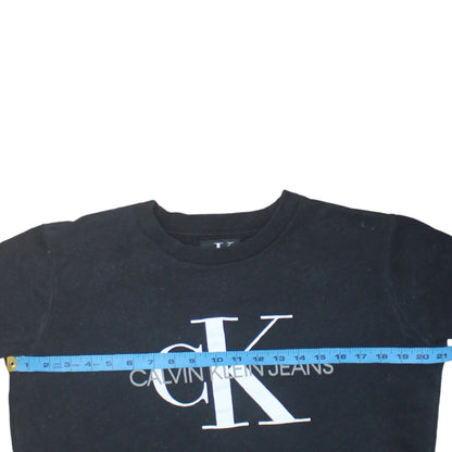 Mens UK Size S Calvin Klein Jeans Black Pullover Sweatshirt