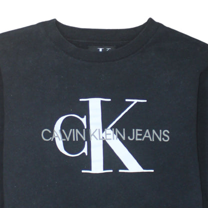 Mens UK Size S Calvin Klein Jeans Black Pullover Sweatshirt