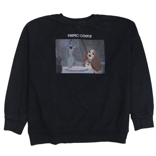 Womens UK Size L Disney Black Pullover Sweatshirt