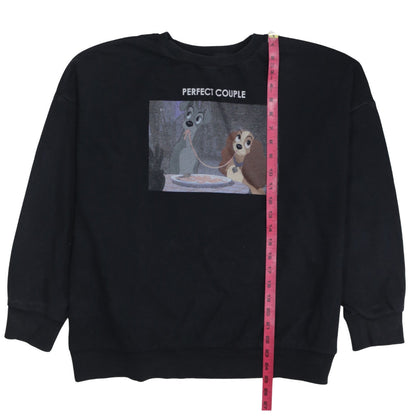 Womens UK Size L Disney Black Pullover Sweatshirt