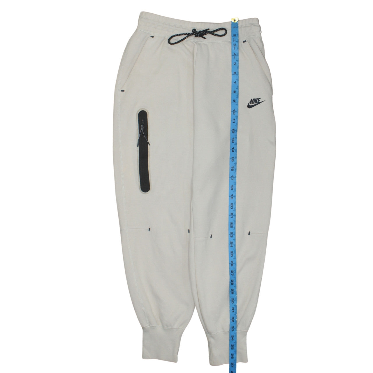 Nike Men's Beige Small Jogger Trousers Cotton Blend Activewear