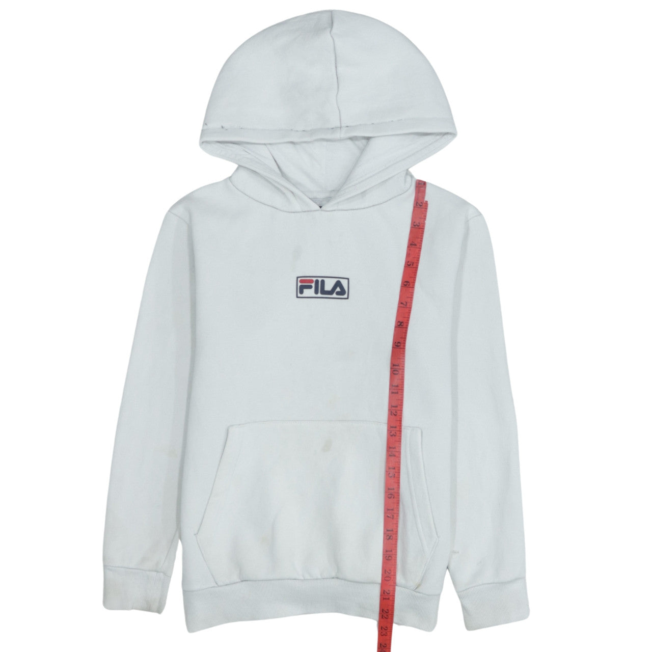 Boys UK Size 13-14 Years FILA White Pullover Hoodie