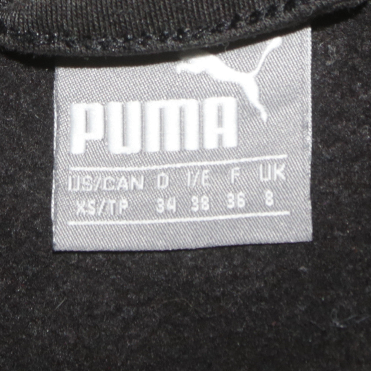 Womens UK Size 8 PUMA Black Full Zip Hoodie