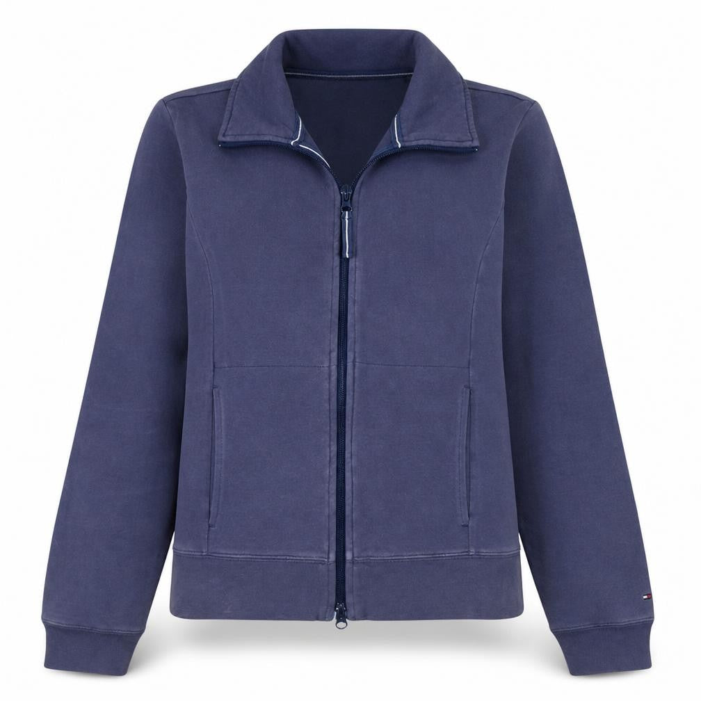Womens UK Size L Tommy Hilfiger Blue Full Zip Sweatshirt