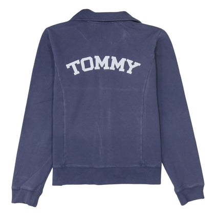 Womens UK Size L Tommy Hilfiger Blue Full Zip Sweatshirt