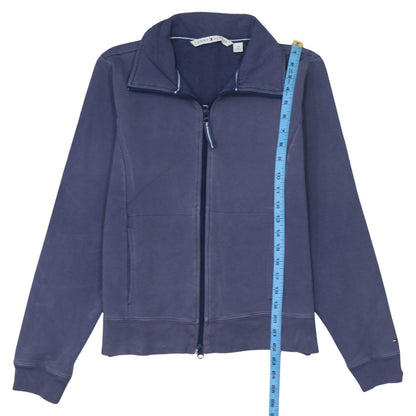 Womens UK Size L Tommy Hilfiger Blue Full Zip Sweatshirt
