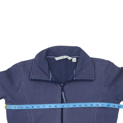 Womens UK Size L Tommy Hilfiger Blue Full Zip Sweatshirt