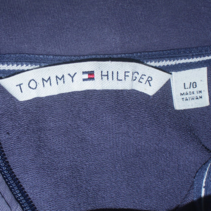 Womens UK Size L Tommy Hilfiger Blue Full Zip Sweatshirt