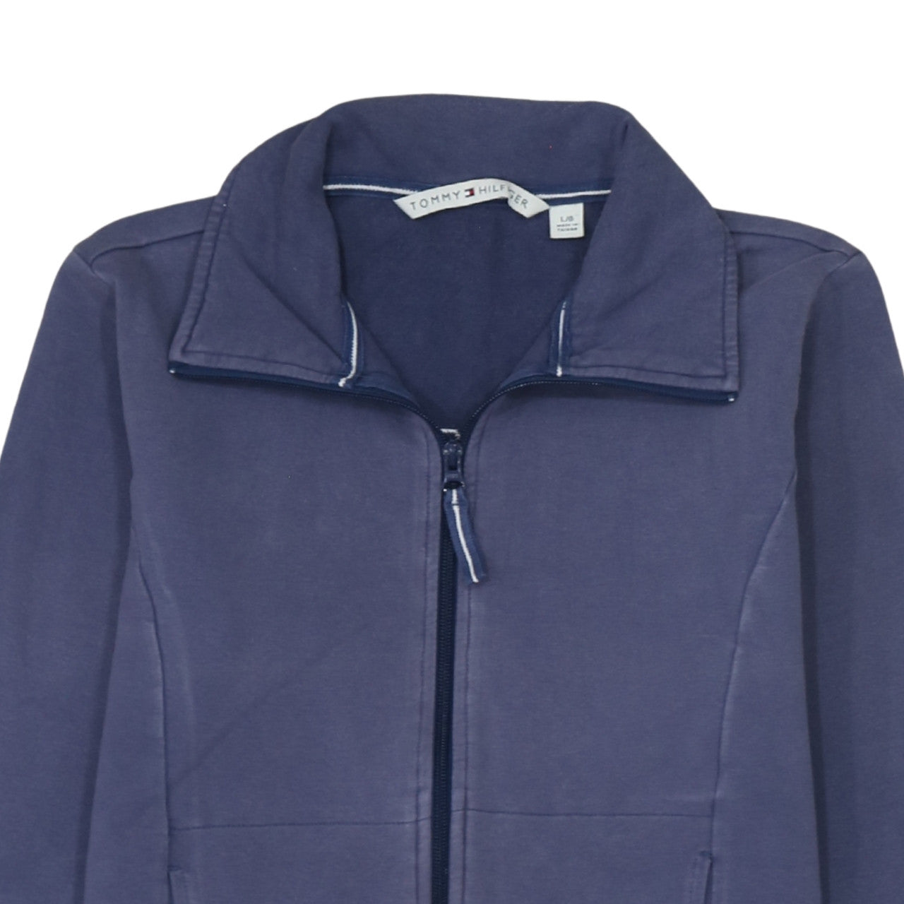 Womens UK Size L Tommy Hilfiger Blue Full Zip Sweatshirt
