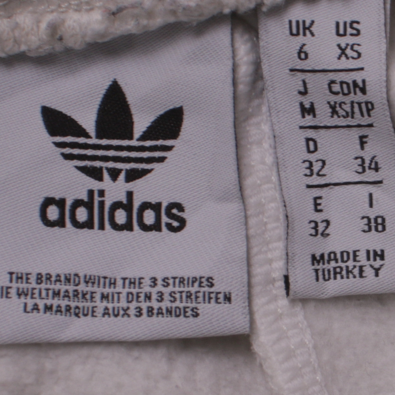 Womens UK Size 6 adidas Regular Fit Jogger White Trousers