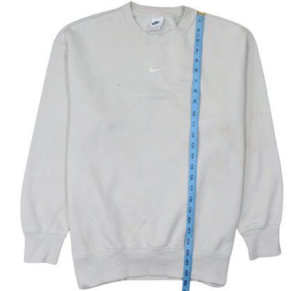 Womens UK Size XS Nike Beige Pullover Sweatshirt