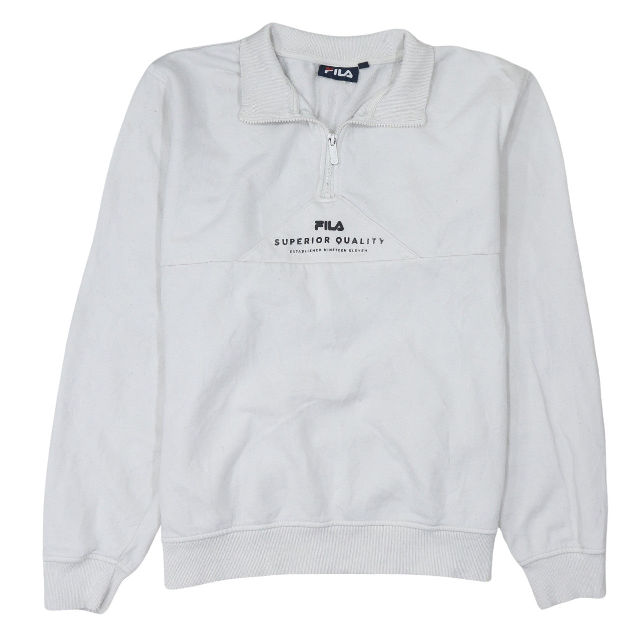 Womens UK Size M FILA White Pullover Sweatshirt