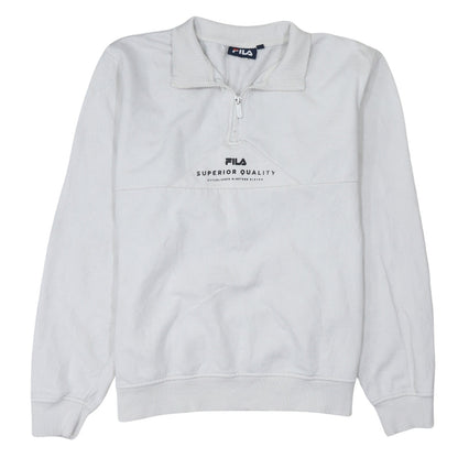 Womens UK Size M FILA White Pullover Sweatshirt