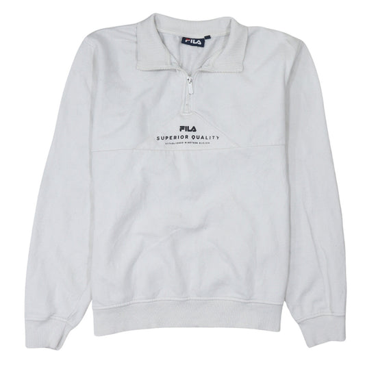 Womens UK Size M FILA White Pullover Sweatshirt