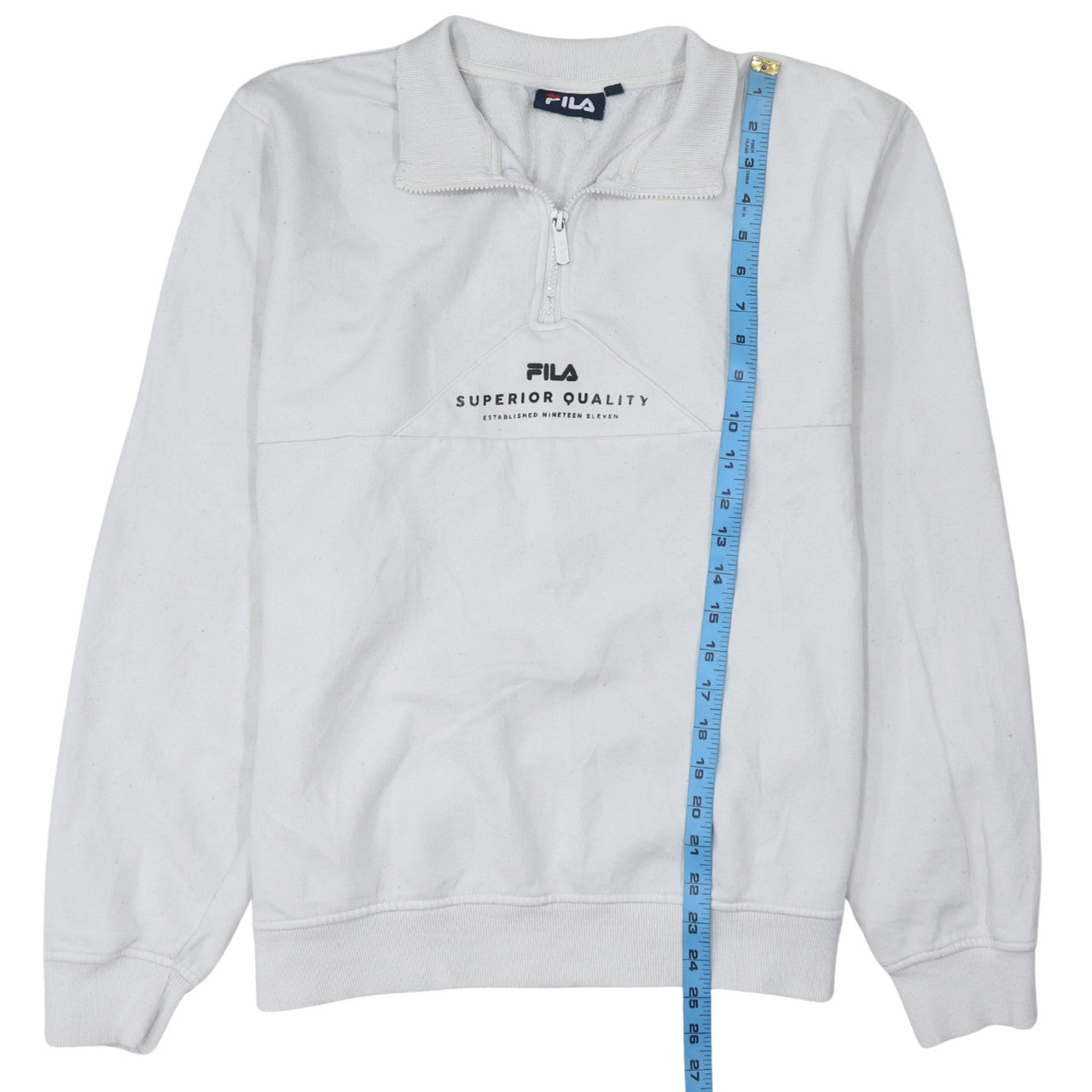 Womens UK Size M FILA White Pullover Sweatshirt