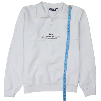 Womens UK Size M FILA White Pullover Sweatshirt