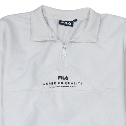 Womens UK Size M FILA White Pullover Sweatshirt