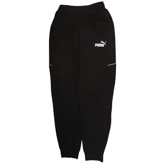 Mens UK Size S PUMA Regular Fit Jogger Black Trousers