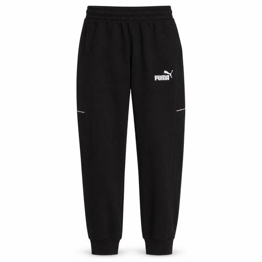 Front view of Puma Men’s Black Jogger Sweatpants, size S, Regular Fit Activewear