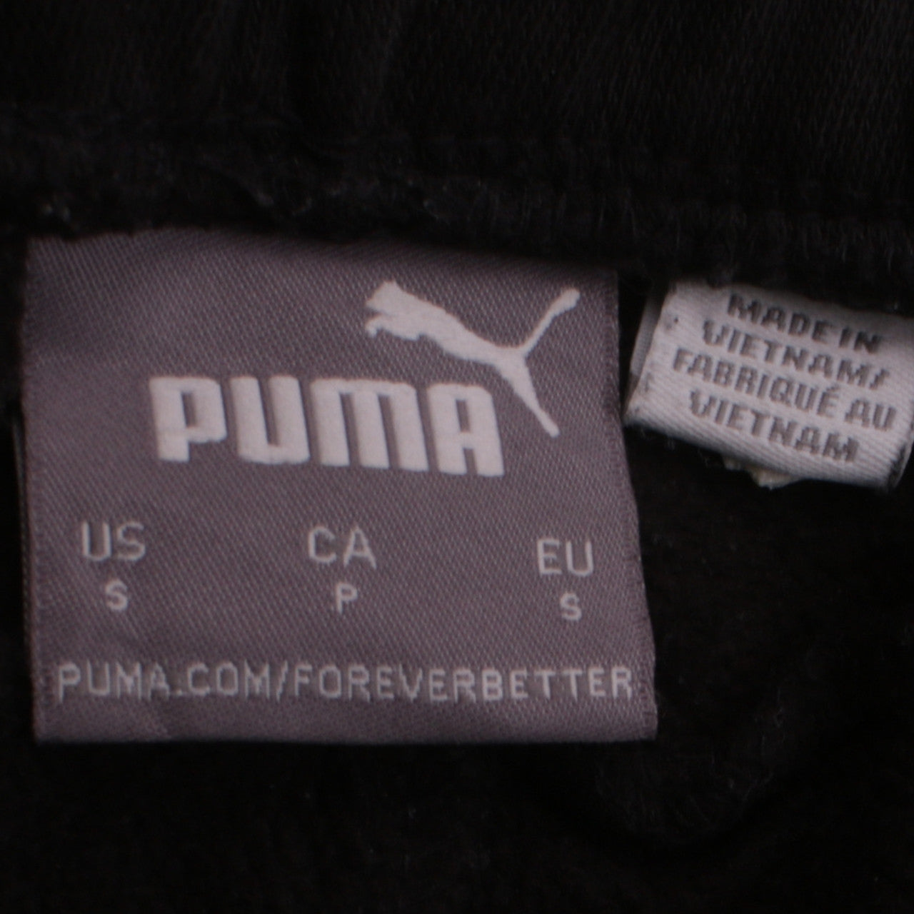 Mens UK Size S PUMA Regular Fit Jogger Black Trousers
