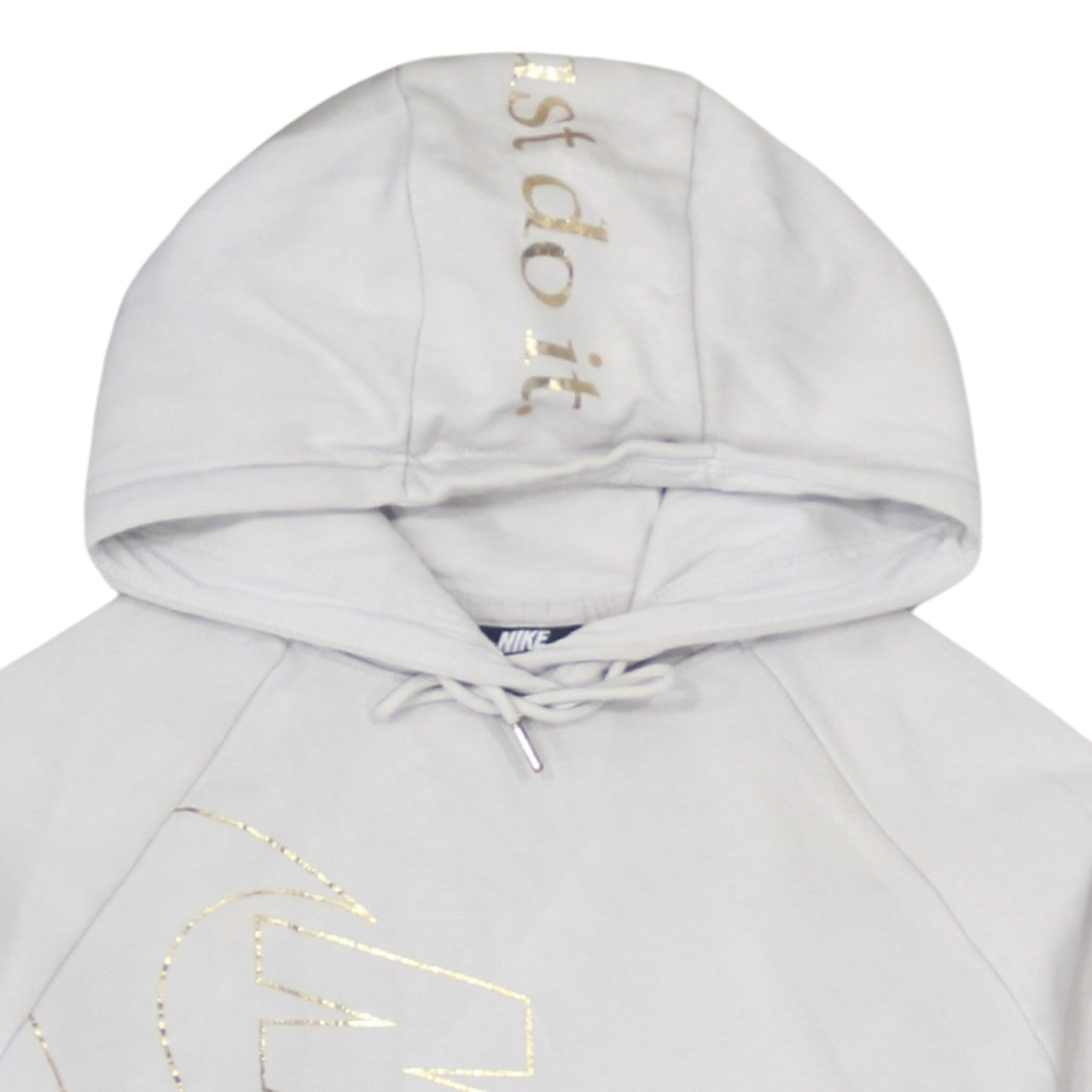 Womens UK Size XS Nike Beige Pullover Hoodie