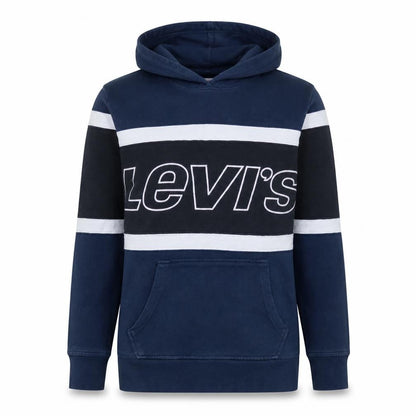 Levi's Teens Blue Striped Pullover Hoodie S Classic Logo