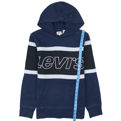 Levi's Teens Blue Striped Pullover Hoodie S Classic Logo