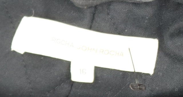 Womens UK Size 16 Rocha John Rocha Black Parka Coat