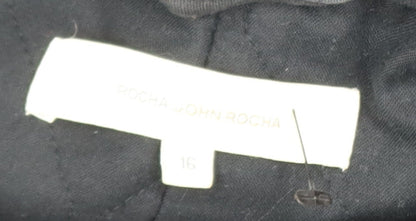 Womens UK Size 16 Rocha John Rocha Black Parka Coat