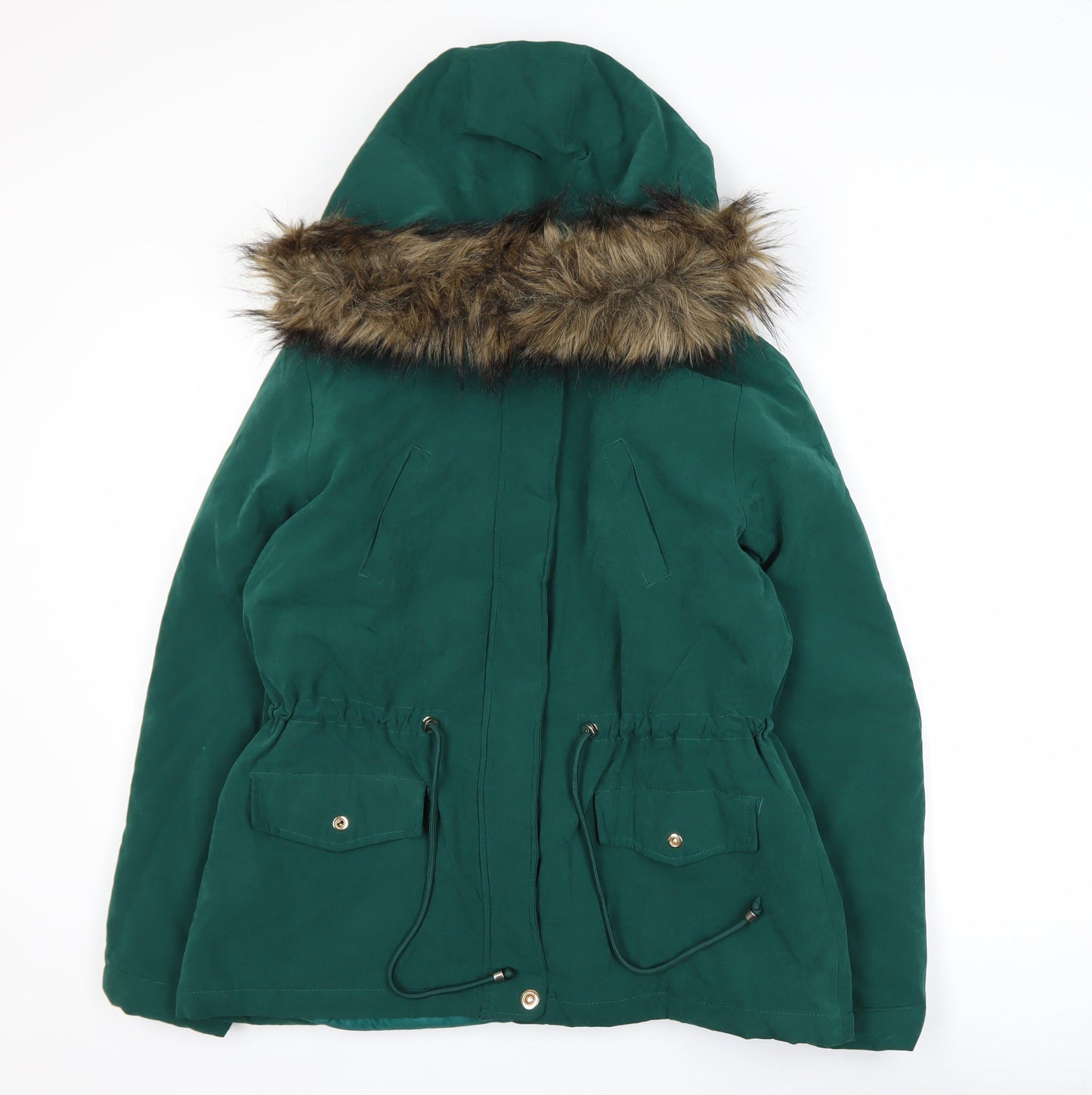 Womens UK Size 12 Primark Green Parka Coat