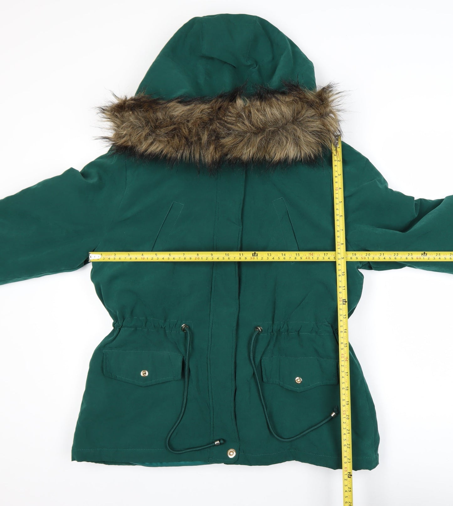 Womens UK Size 12 Primark Green Parka Coat