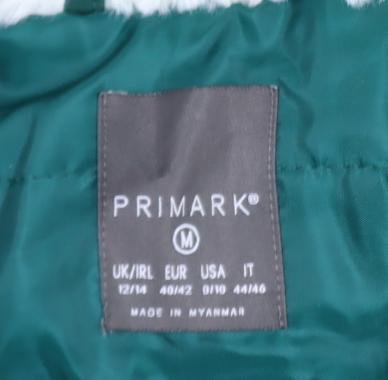 Womens UK Size 12 Primark Green Parka Coat