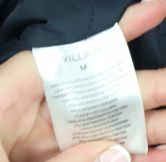 Mens UK Size M Villain Blue Bomber Jacket
