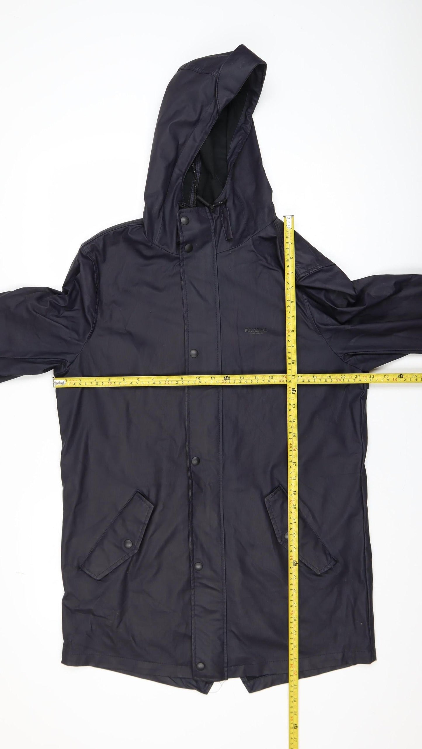 Womens UK Size 12 Pull & Bear Blue Rain Coat
