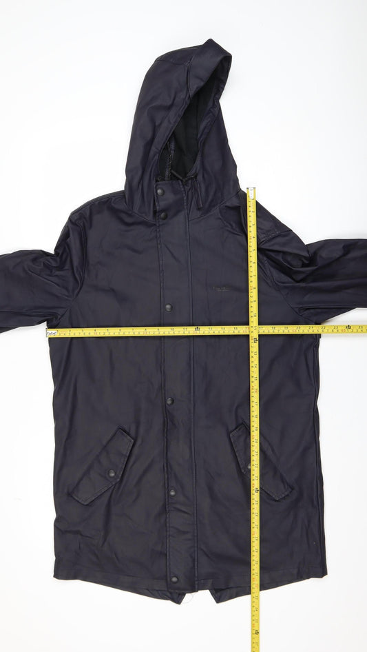 Womens UK Size 12 Pull & Bear Blue Rain Coat
