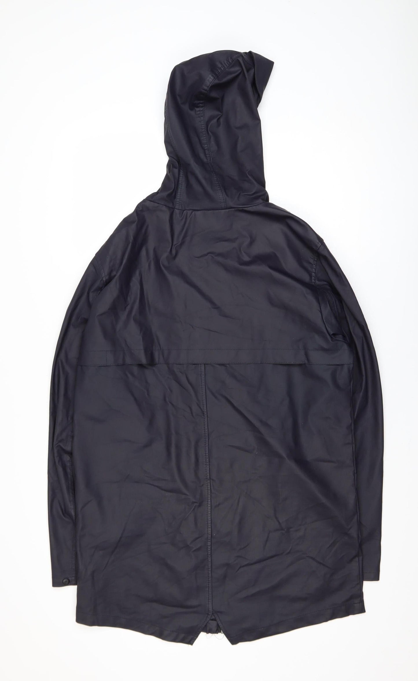 Womens UK Size 12 Pull & Bear Blue Rain Coat