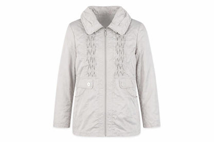 Finesse Women’s Grey Size 12 Mid-Length Zip Jacket