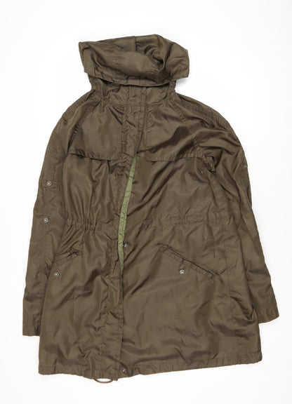 Womens UK Size 8 Topshop Green Parka Coat