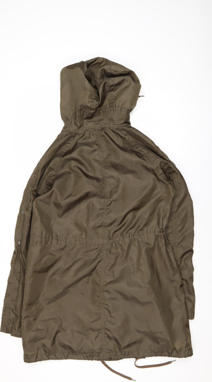 Womens UK Size 8 Topshop Green Parka Coat