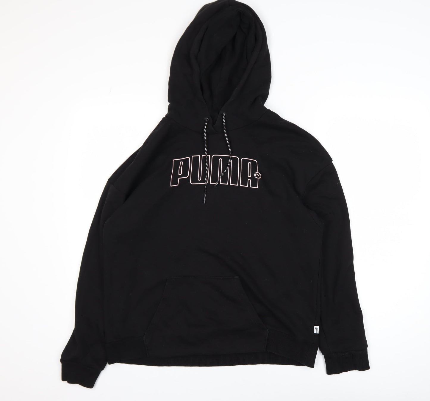 Womens UK Size M PUMA Black Pullover Hoodie