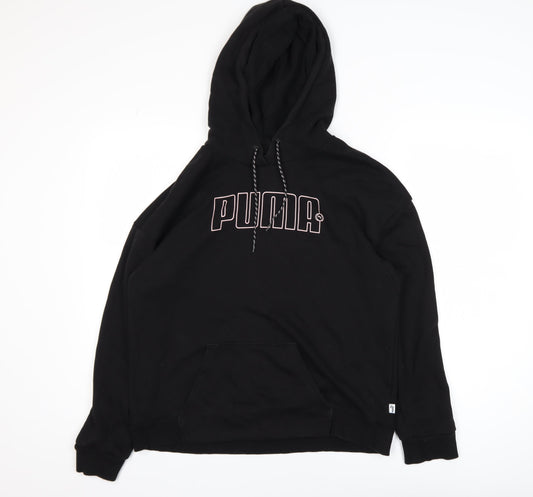 Womens UK Size M PUMA Black Pullover Hoodie