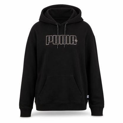 Womens UK Size M PUMA Black Pullover Hoodie