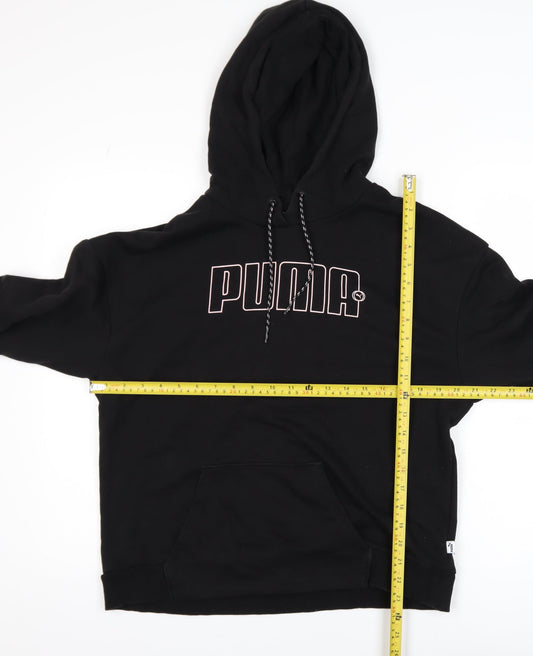 Womens UK Size M PUMA Black Pullover Hoodie
