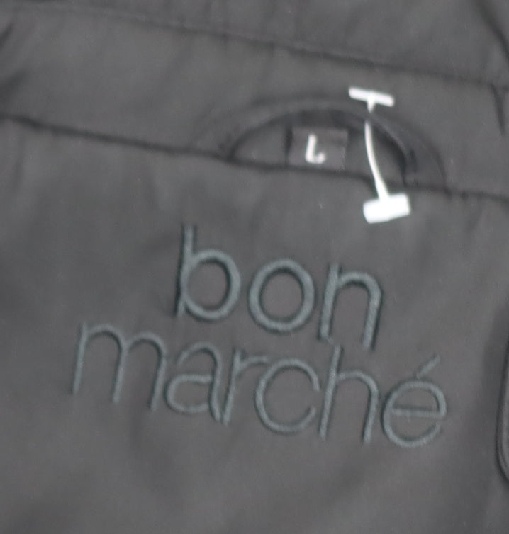 Womens UK Size L Bonmarché Black Parka Coat