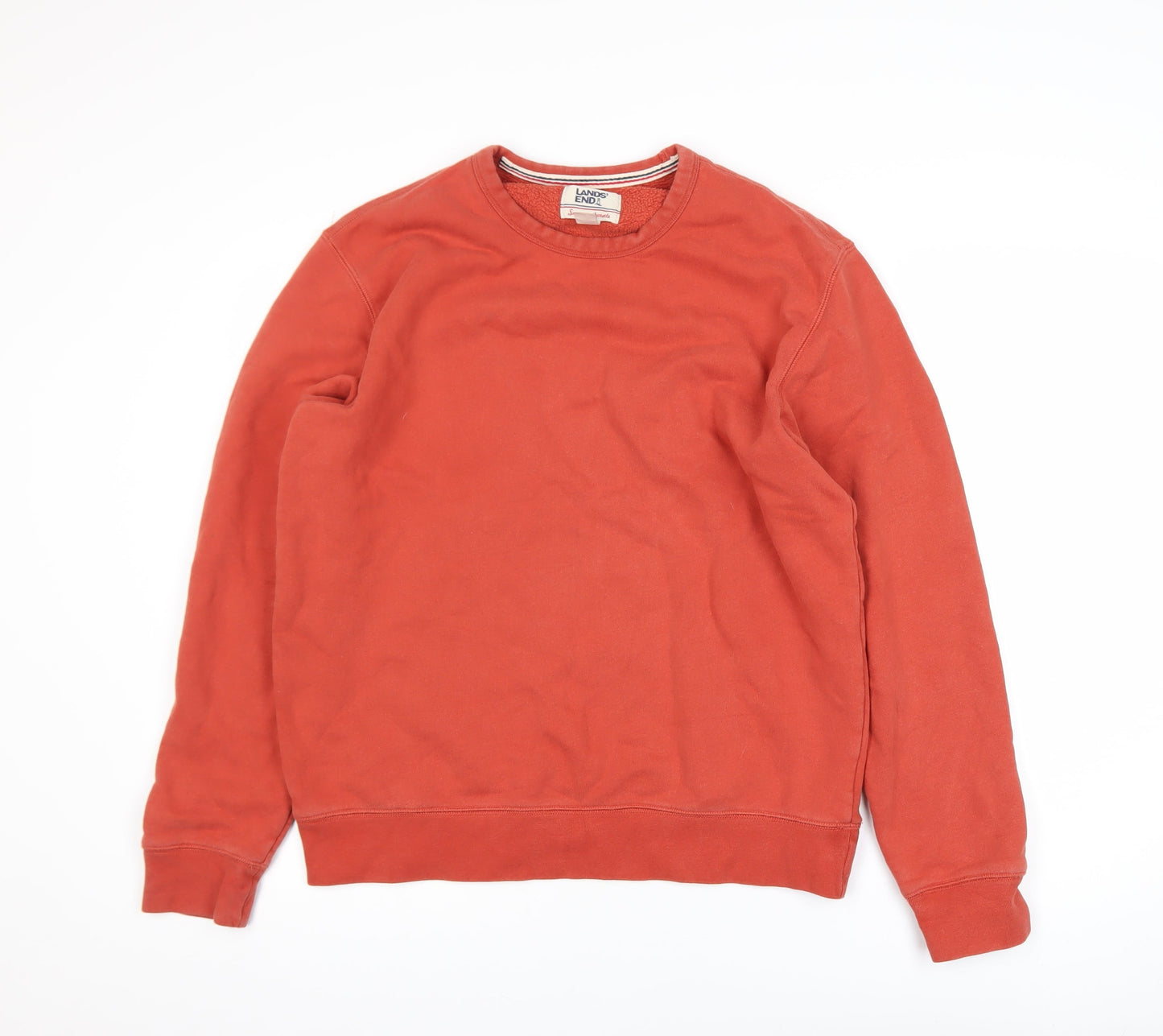 Mens UK Size M Lands' End Red Pullover Sweatshirt